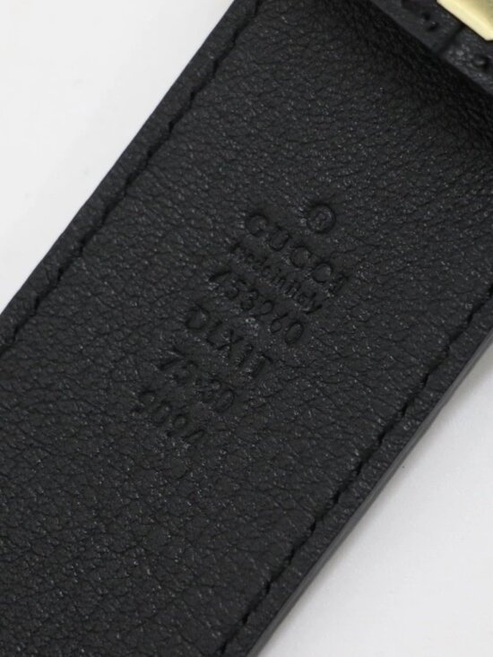 GUCCI 453260 Double G Belt Leather Black Size 25 US / 38 IT main image 7